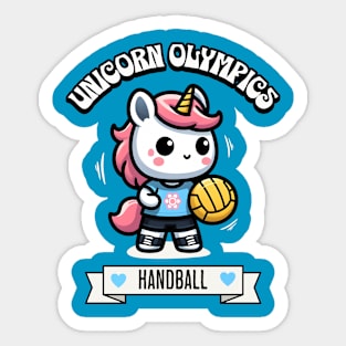 Handball Unicorn Olympics 🤾‍♀️🦄 - Score with Cuteness! Sticker